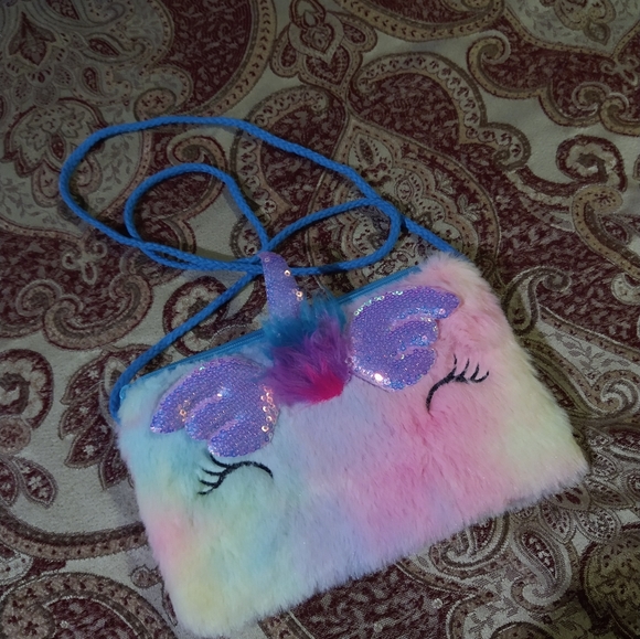 Sequins soft plush tie dye unicorn girls - Picture 7 of 8